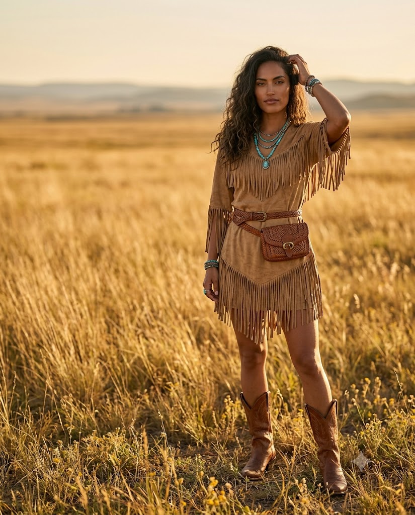 The Suede Fringe Dress & Western Boots