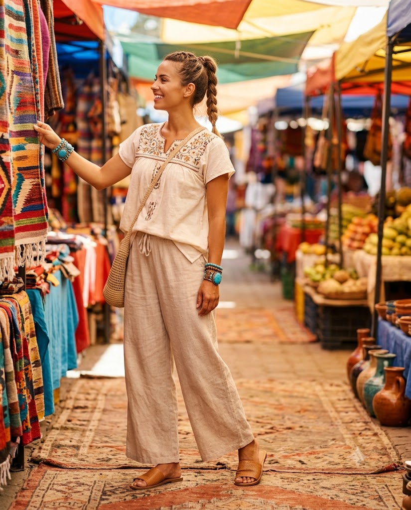 The Embroidered Tunic & Wide-Leg Pants