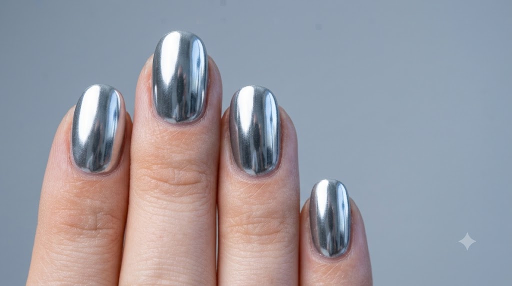 Silver Glazed Nails