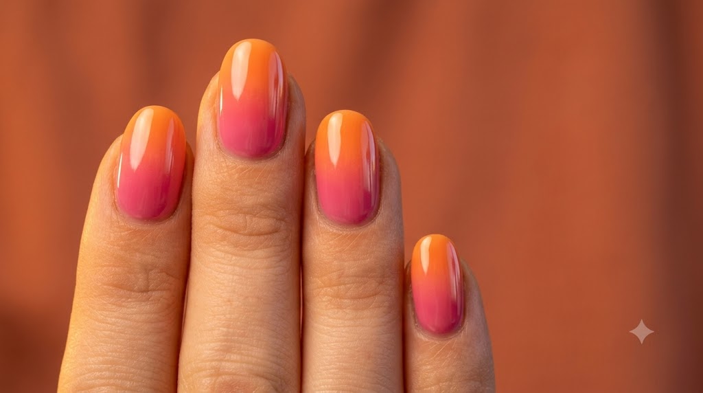 Sunset Ombre Nails