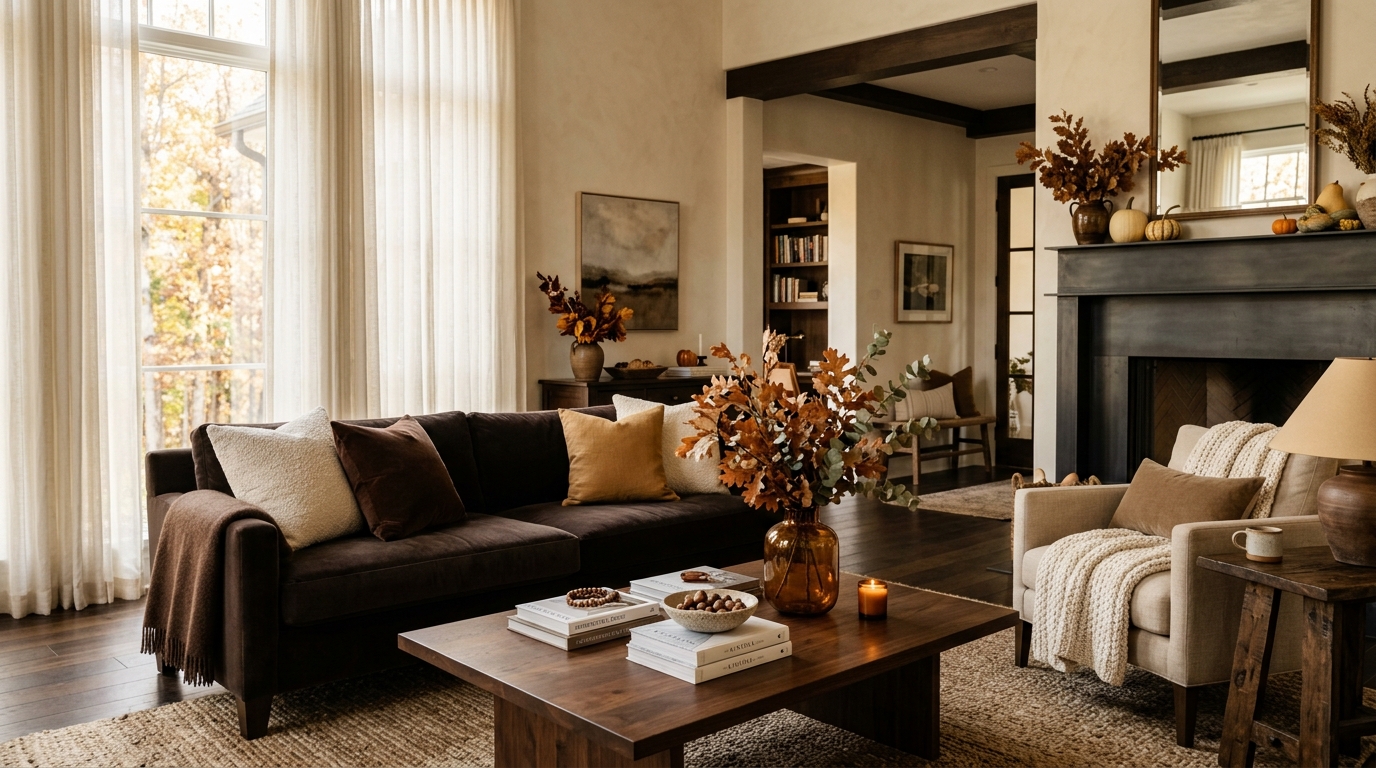20 Chocolate Brown Fall Living Room Ideas That Look Expensive