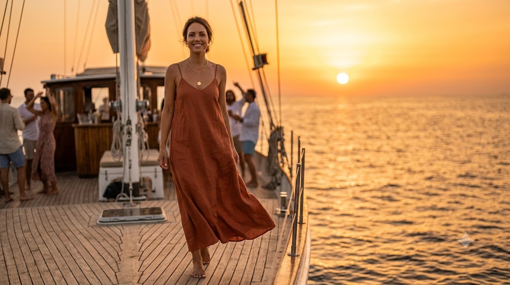 The Flowy Linen Maxi Dress