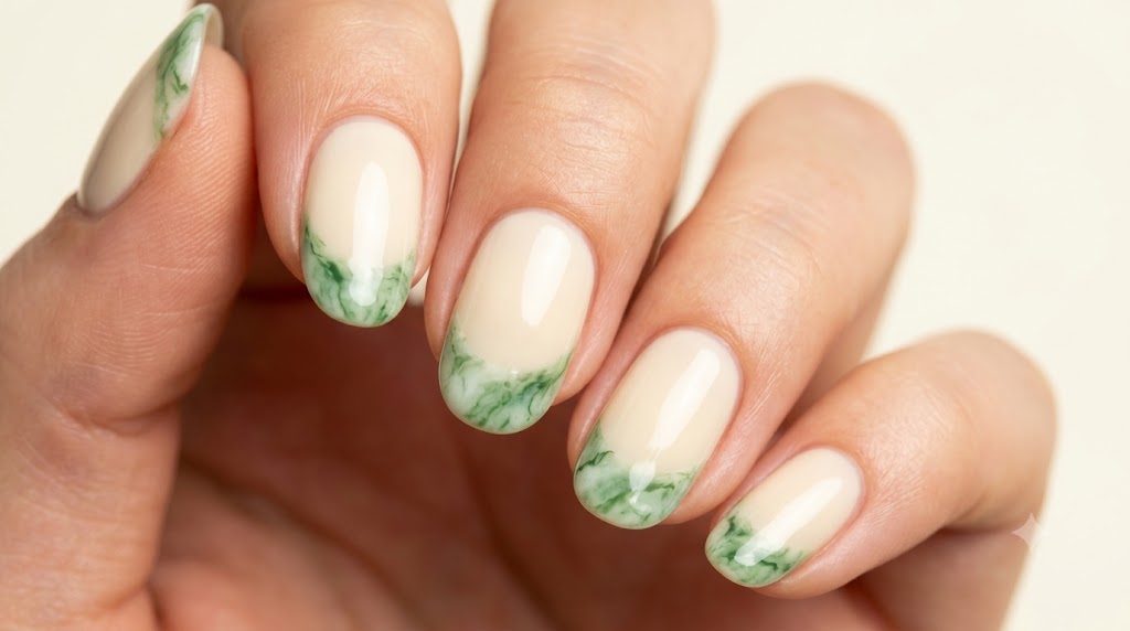 The Classic Jade Marble French Tip