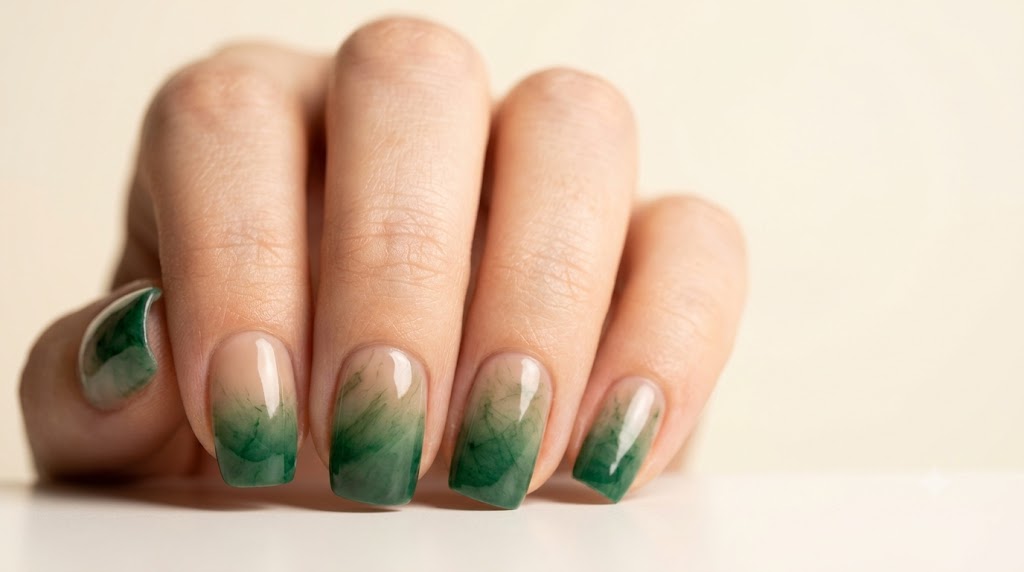 The Jade Marble Ombre Tips