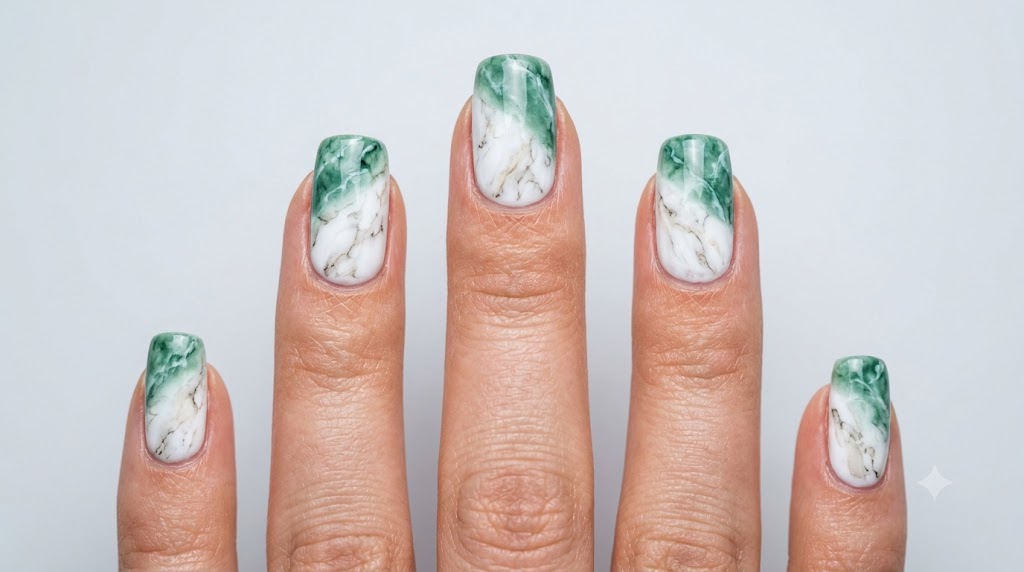 The Two-Tone Jade & White Marble