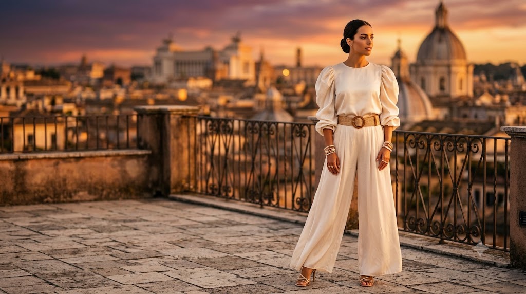 The Statement Sleeve Blouse & Palazzo Pants