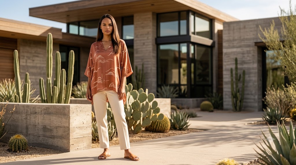 The Printed Kaftan & Tailored Trousers
