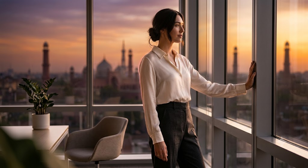A Silk Button-Down Blouse