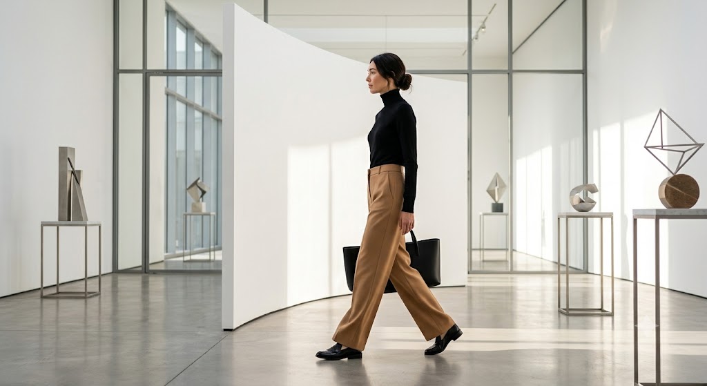High-Waisted Tailored Trousers