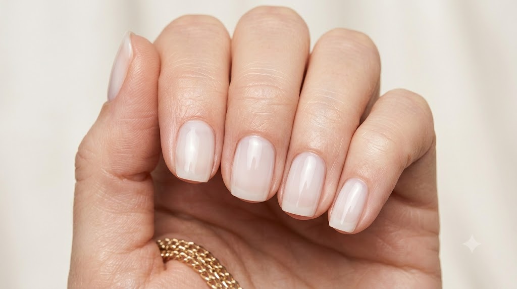 The Milky White Sheer Nails