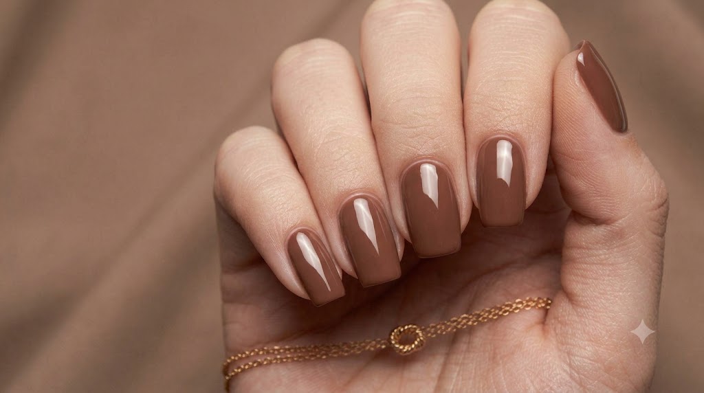 The Warm Cocoa Brown Nails