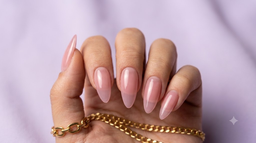 The Blush Pink Glass Nails