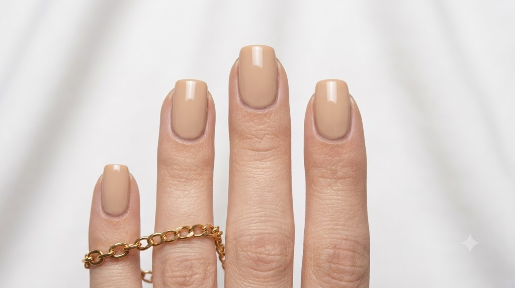 The Warm Sand Squoval Nails