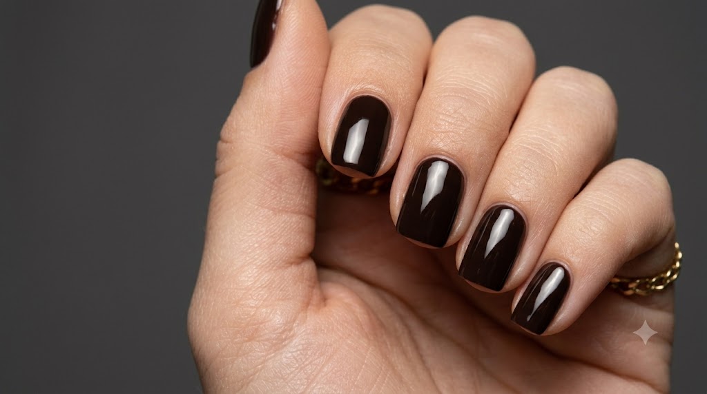 The Deep Espresso Brown Nails