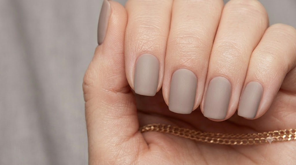 The Taupe Matte Nails