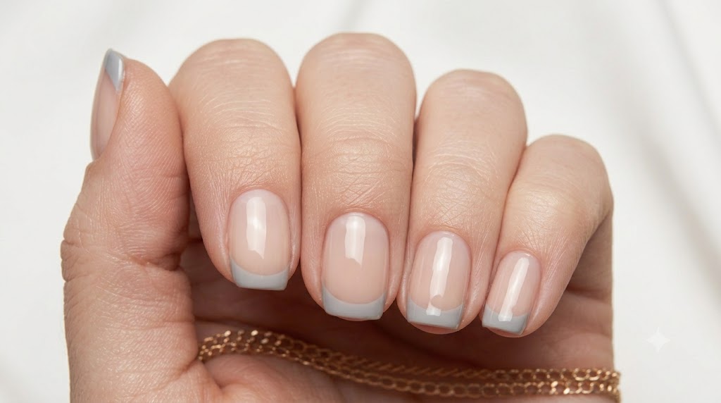The Soft Grey French Tip