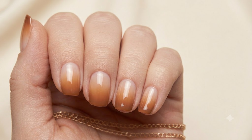 The Caramel Ombre Nails