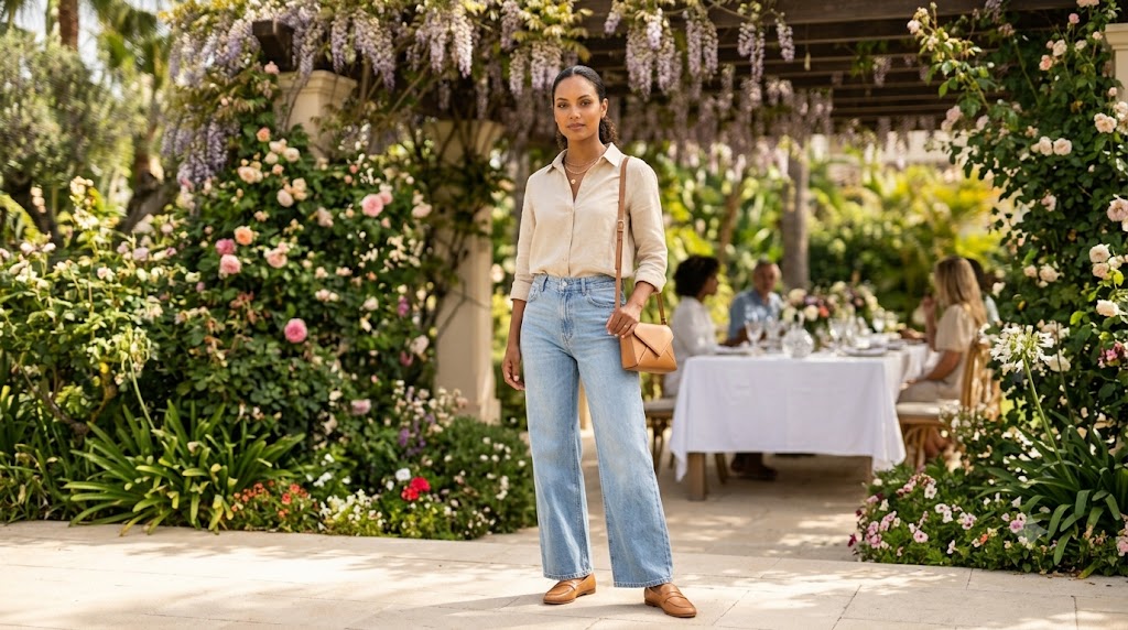 The Garden Brunch Linen Shirt & Denim