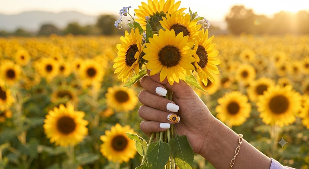 Sunflower Nail Art