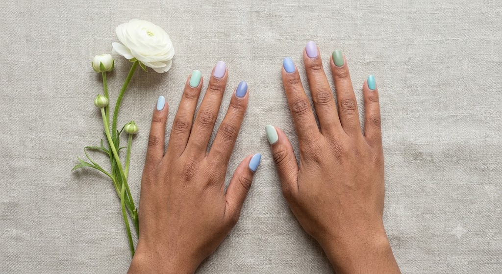 Mismatched Color Nails