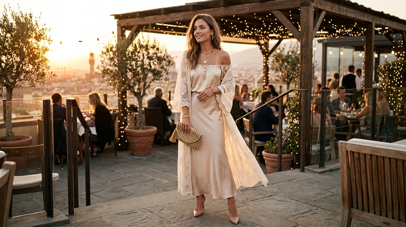 The Off-Shoulder Lace Maxi