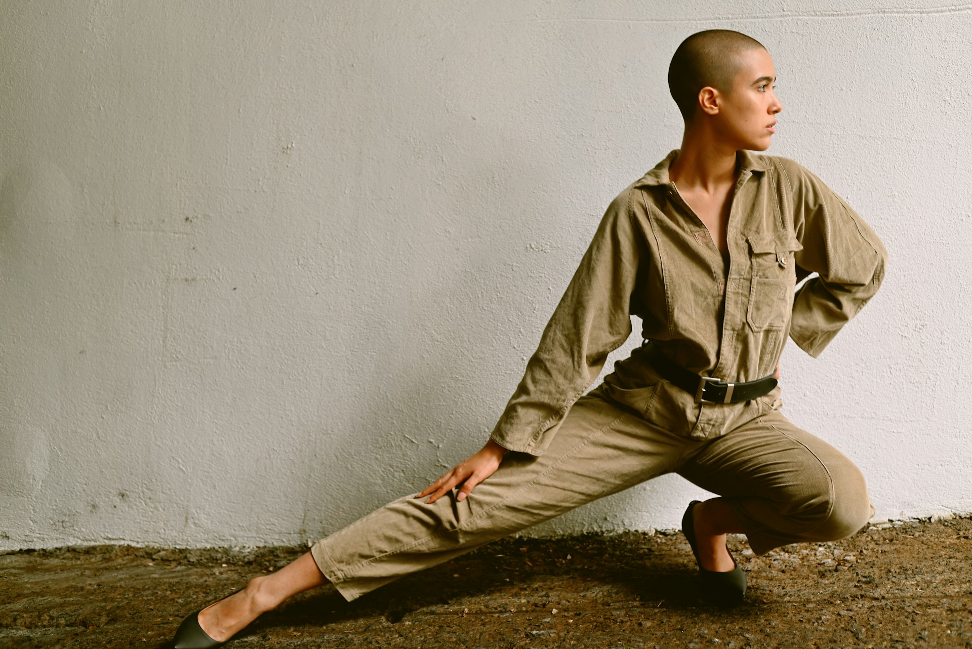 Cargo Pants with a Fitted Long-Sleeve Bodysuit