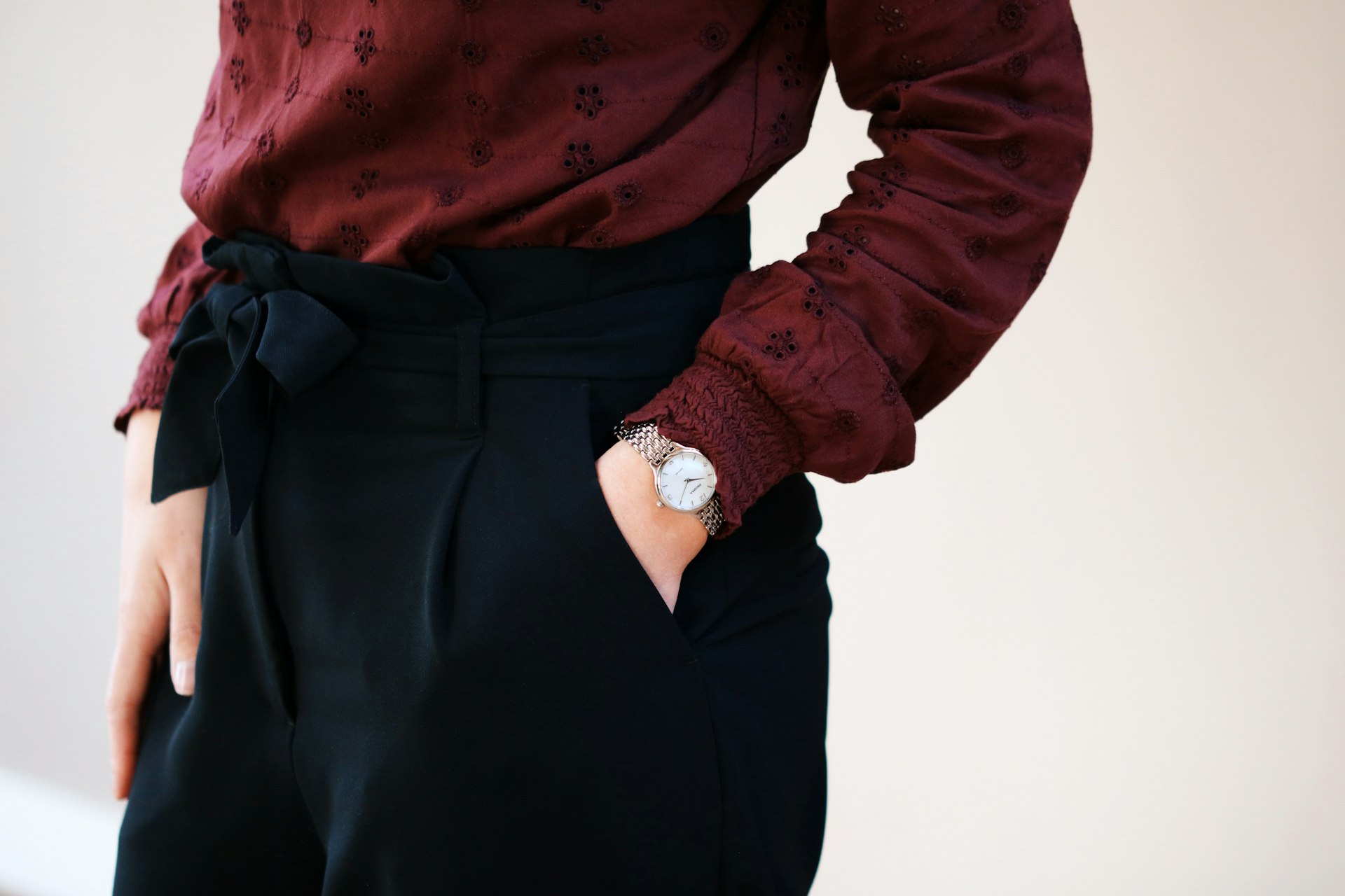 Cargo Pants with a Sheer Layered Top