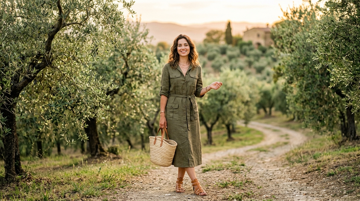 Olive Utility Dress