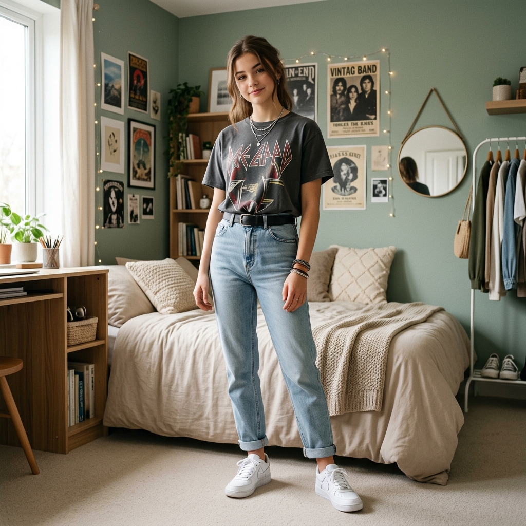Classic Jeans and T-Shirt Combo