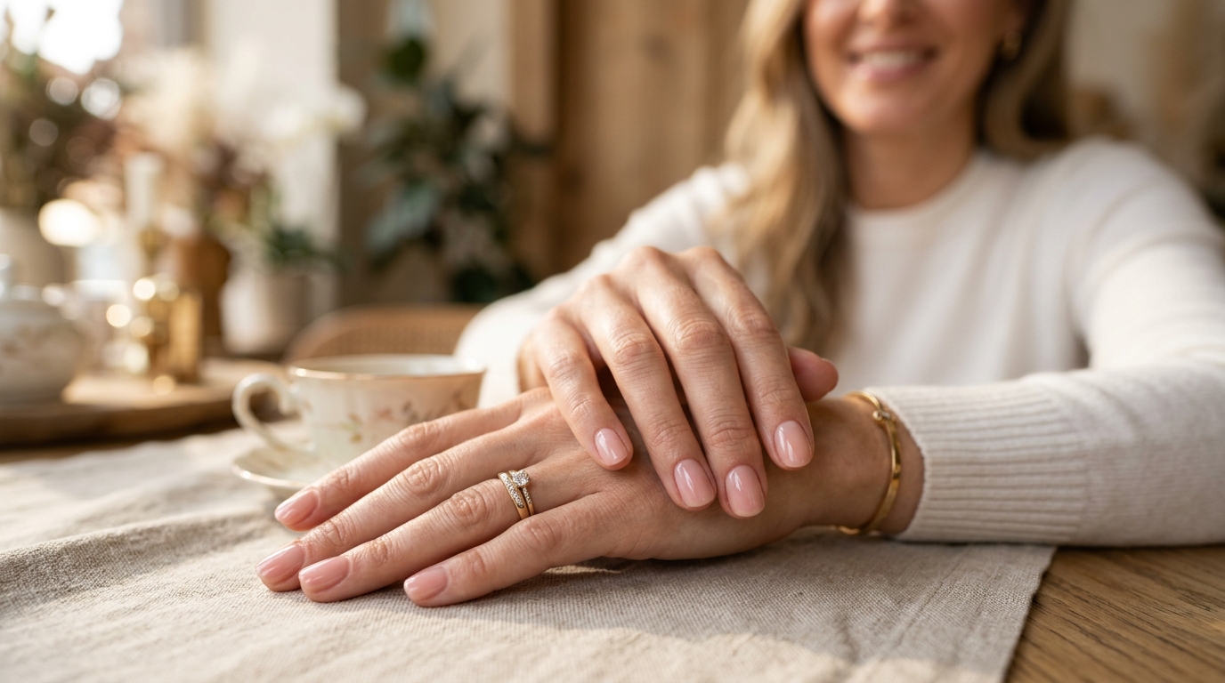 Sheer Pink Nude Nails