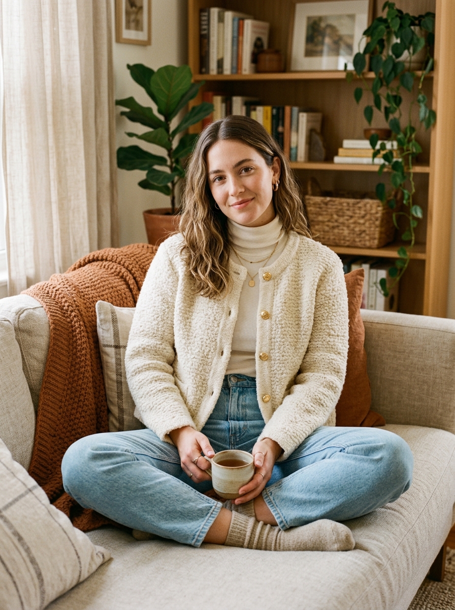 The Cozy Bouclé Cardigan