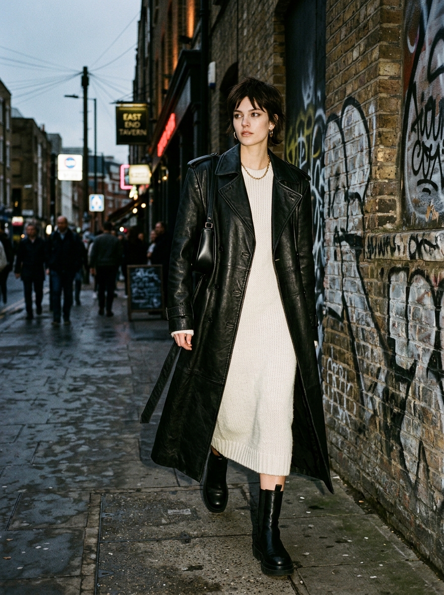 The Leather Trench Coat