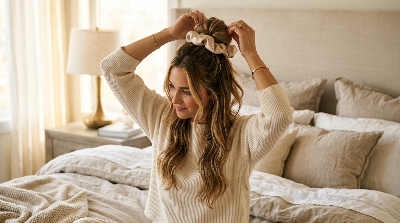 Silk Scrunchie Bun