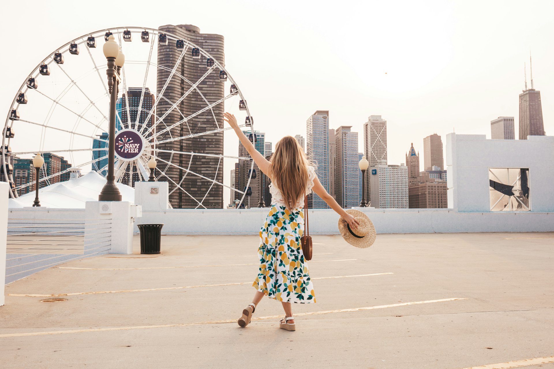 Bold City Rooftop with a Structured Blazer